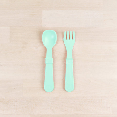 Fork and Spoon Set - Mint