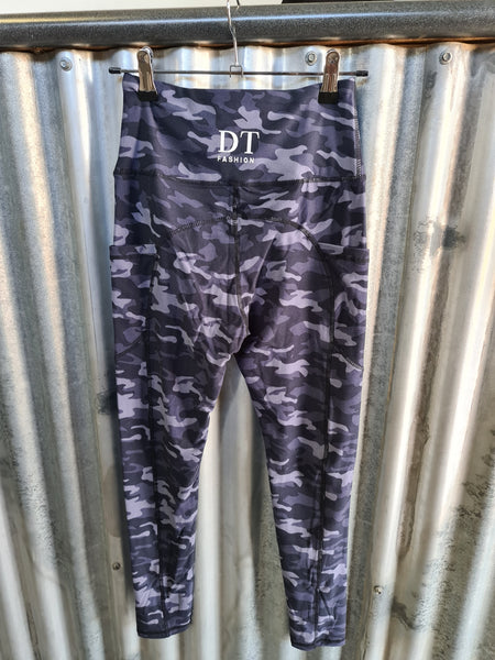 DT Fashion Leggings - Blue Camo