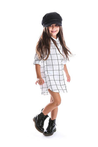 Grid Shirt Dress - Kids - Desert Threadz