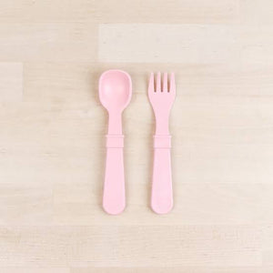 Fork and Spoon Set - Ice Pink