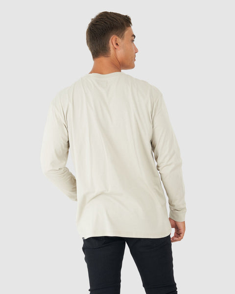 Men's Mood LS Tee Box Fit - Taupe - Desert Threadz